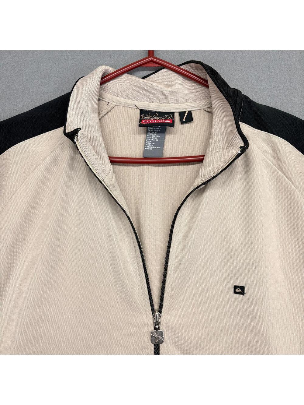 Vintage Quicksilver Full Zip Sweater Men's Size XL Beige - Picture 7 of 7